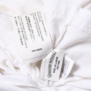 CHROME HEARTS クロムハーツ 半袖Tシャツ サイズXXL セメタリークロス CHクロス スクロールラベル ロゴ ホワイト 良品 中古 4a007417