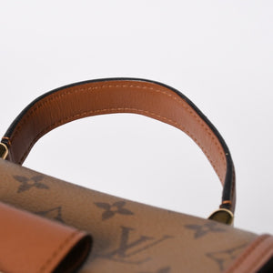 極美品 LOUIS VUITTON ルイヴィトン ドーフィーヌ バックパック リュック M45142 モノグラムリバース ブラウン ベージュ ゴールド金具 中古 4a008637