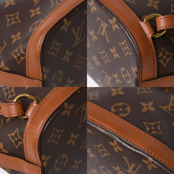 極美品 LOUIS VUITTON ルイヴィトン ドーフィーヌ バックパック リュック M45142 モノグラムリバース ブラウン ベージュ ゴールド金具 中古 4a008637