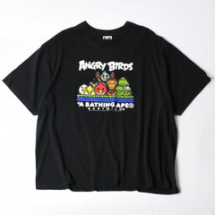 A BATHING APE アベイシングエイプ アングリーバード 半袖Tシャツ コットン ブラック マルチカラー サイズ3XL 美品 中古 4a007398
