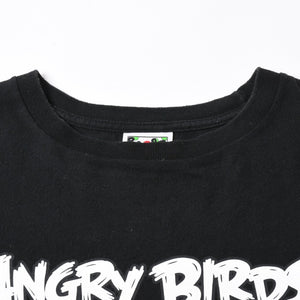 A BATHING APE アベイシングエイプ アングリーバード 半袖Tシャツ コットン ブラック マルチカラー サイズ3XL 美品 中古 4a007398
