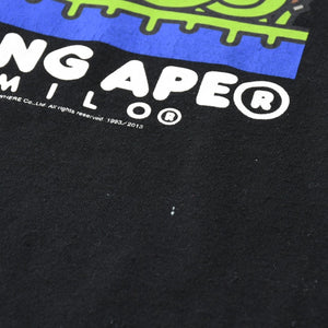 A BATHING APE アベイシングエイプ アングリーバード 半袖Tシャツ コットン ブラック マルチカラー サイズ3XL 美品 中古 4a007398