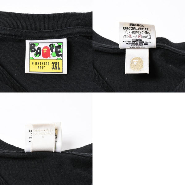 A BATHING APE アベイシングエイプ アングリーバード 半袖Tシャツ コットン ブラック マルチカラー サイズ3XL 美品 中古 4a007398