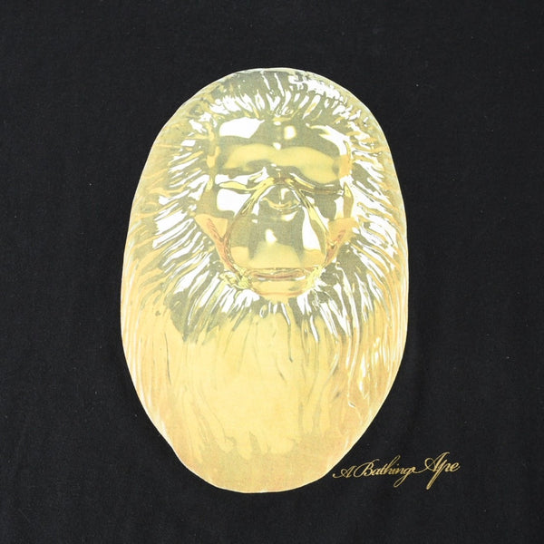 A BATHING APE アベイシングエイプ BAPE ベイプ 半袖 Tシャツ ブラックゴールド サイズ 3XL 美品 中古 4a007400