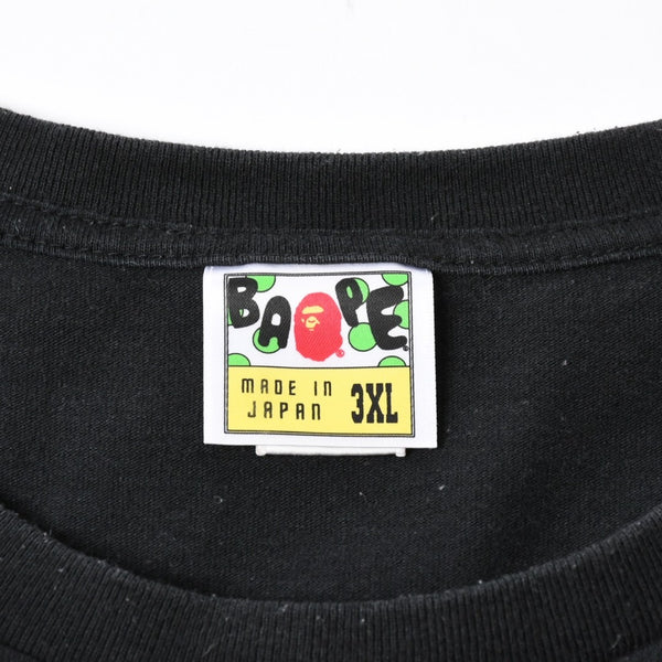 A BATHING APE アベイシングエイプ BAPE ベイプ 半袖 Tシャツ ブラックゴールド サイズ 3XL 美品 中古 4a007400