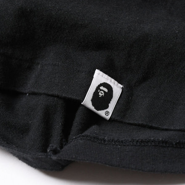 A BATHING APE アベイシングエイプ ワンピース シャンクス 半袖Tシャツ JAPAN製 コットン ブラック サイズ3XL 美品 中古 4a007380