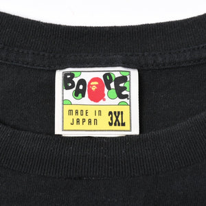 A BATHING APE アベイシングエイプ ワンピース シャンクス 半袖Tシャツ JAPAN製 コットン ブラック サイズ3XL 美品 中古 4a007380