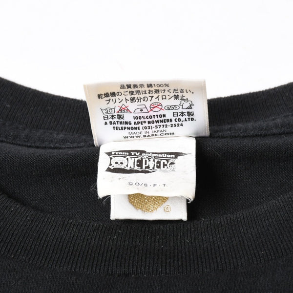 A BATHING APE アベイシングエイプ ワンピース シャンクス 半袖Tシャツ JAPAN製 コットン ブラック サイズ3XL 美品 中古 4a007380