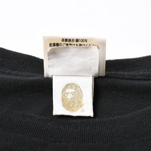 A BATHING APE アベイシングエイプ ワンピース シャンクス 半袖Tシャツ JAPAN製 コットン ブラック サイズ3XL 美品 中古 4a007380
