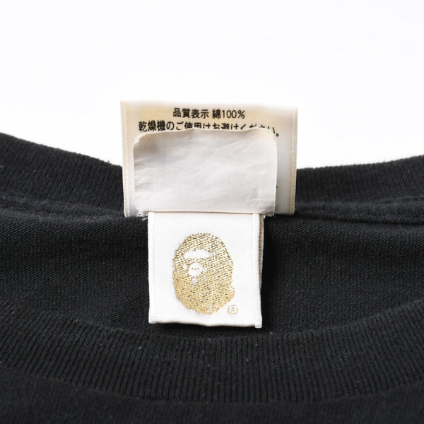 A BATHING APE アベイシングエイプ ワンピース シャンクス 半袖Tシャツ JAPAN製 コットン ブラック サイズ3XL 美品 中古 4a007380