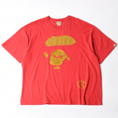 A BATHING APE アベイシングエイプ BAPE ベイプ 半袖 Tシャツ エイプヘッド サイズ3XL レッド 美品 中古 4a007407