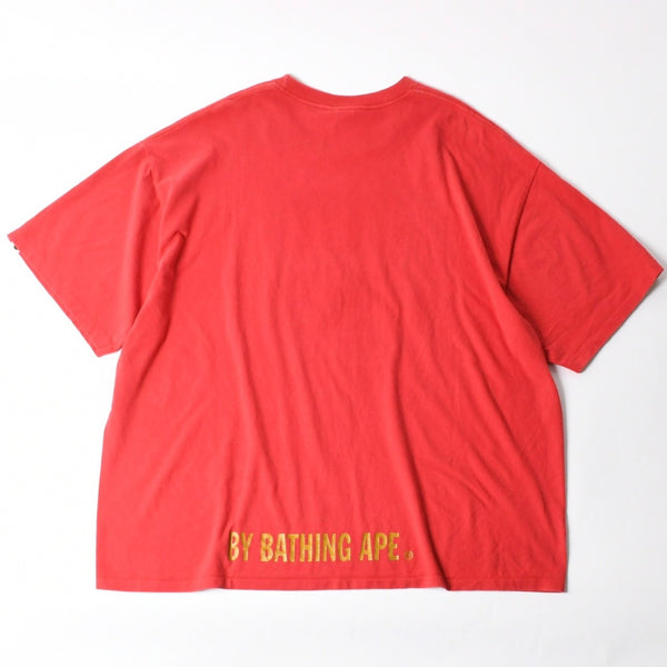 A BATHING APE アベイシングエイプ BAPE ベイプ 半袖 Tシャツ エイプヘッド サイズ3XL レッド 美品 中古 4a007407
