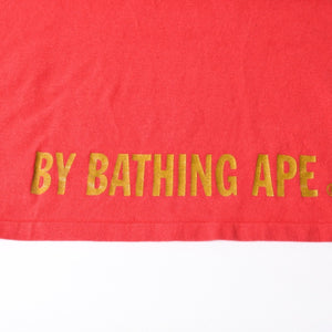 A BATHING APE アベイシングエイプ BAPE ベイプ 半袖 Tシャツ エイプヘッド サイズ3XL レッド 美品 中古 4a007407