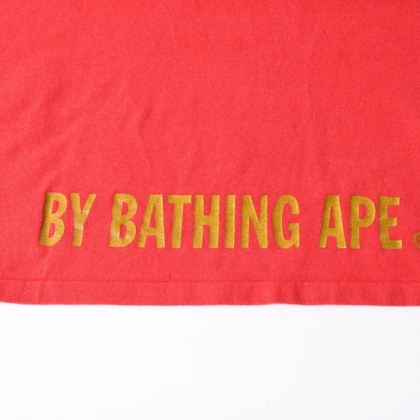 A BATHING APE アベイシングエイプ BAPE ベイプ 半袖 Tシャツ エイプヘッド サイズ3XL レッド 美品 中古 4a007407