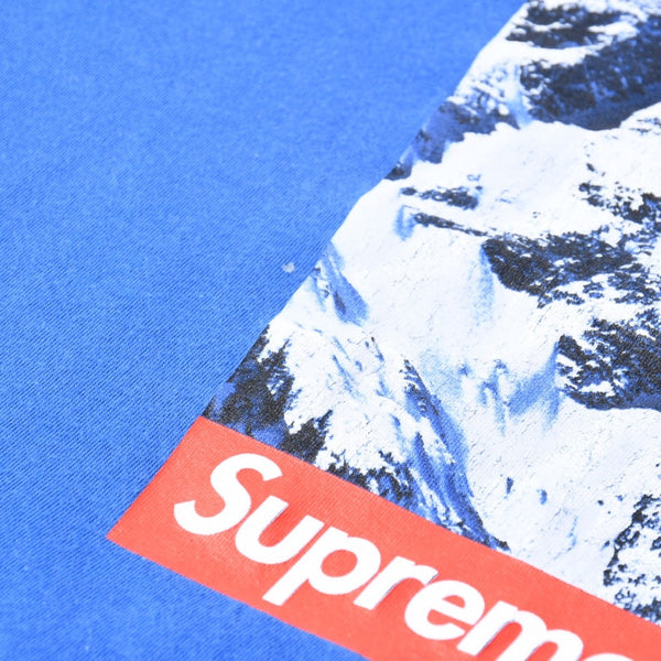 SUPREME シュプリーム THE NORTH FACE ザノースフェイス 半袖Tシャツ コットン ブルー サイズL 美品 中古 4a007303