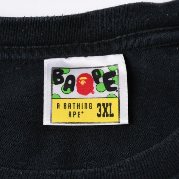 A BATHING APE アベイシングエイプ BAPE ベイプ 半袖 Tシャツ タイガー シャーク サイズ3XL ブラック 美品 中古 4a007421