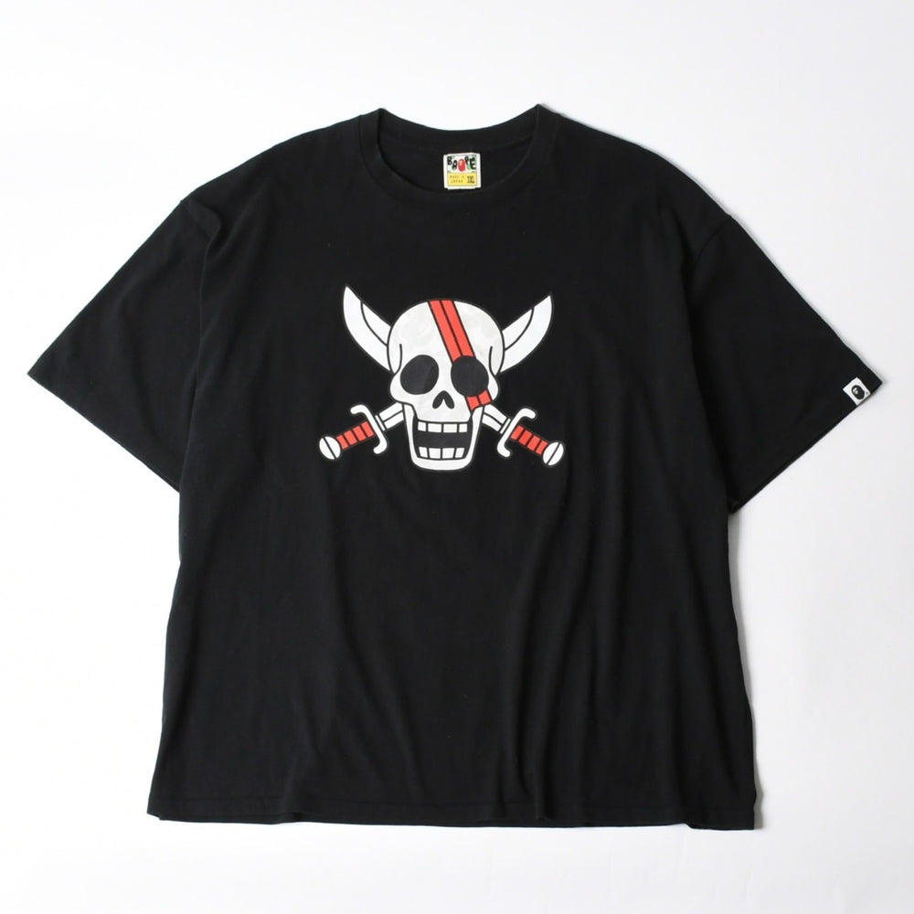 A BATHING APE アベイシングエイプ ワンピース シャンクス 半袖Tシャツ JAPAN製 コットン ブラック サイズ3XL 美品 中古 4a007380