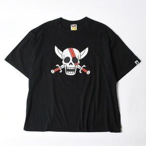 A BATHING APE アベイシングエイプ ワンピース シャンクス 半袖Tシャツ JAPAN製 コットン ブラック サイズ3XL 美品 中古 4a007380