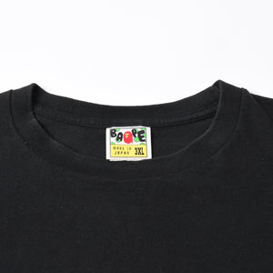 A BATHING APE アベイシングエイプ ワンピース シャンクス 半袖Tシャツ JAPAN製 コットン ブラック サイズ3XL 美品 中古 4a007380