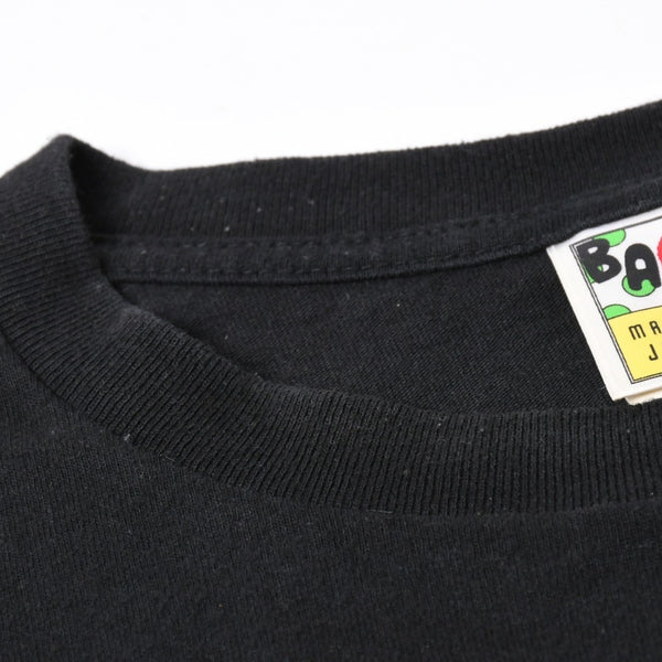 A BATHING APE アベイシングエイプ ワンピース シャンクス 半袖Tシャツ JAPAN製 コットン ブラック サイズ3XL 美品 中古 4a007380