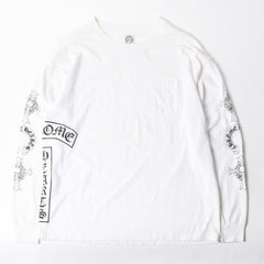 CHROME HEARTS クロムハーツ オールド 長袖Tシャツ サイズXXL FUCK YOU ホースシュー オールドクロス ホワイト 美品 中古 4a007409