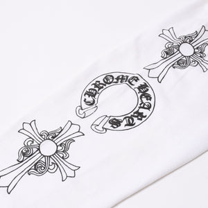 CHROME HEARTS クロムハーツ オールド 長袖Tシャツ サイズXXL FUCK YOU ホースシュー オールドクロス ホワイト 美品 中古 4a007409