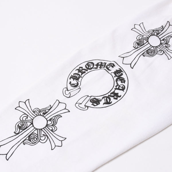 CHROME HEARTS クロムハーツ オールド 長袖Tシャツ サイズXXL FUCK YOU ホースシュー オールドクロス ホワイト 美品 中古 4a007409