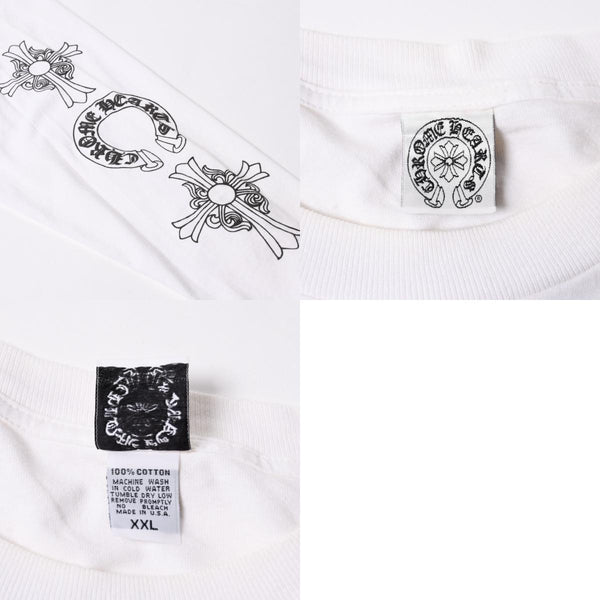 CHROME HEARTS クロムハーツ オールド 長袖Tシャツ サイズXXL FUCK YOU ホースシュー オールドクロス ホワイト 美品 中古 4a007409