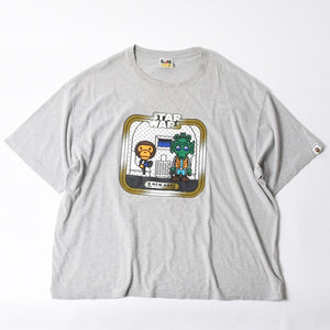 A BATHING APE アベイシングエイプ BAPE ベイプ 半袖 Tシャツ スターウォーズ ベビーマイロ サイズ3XL グレー 美品 中古 4a007385