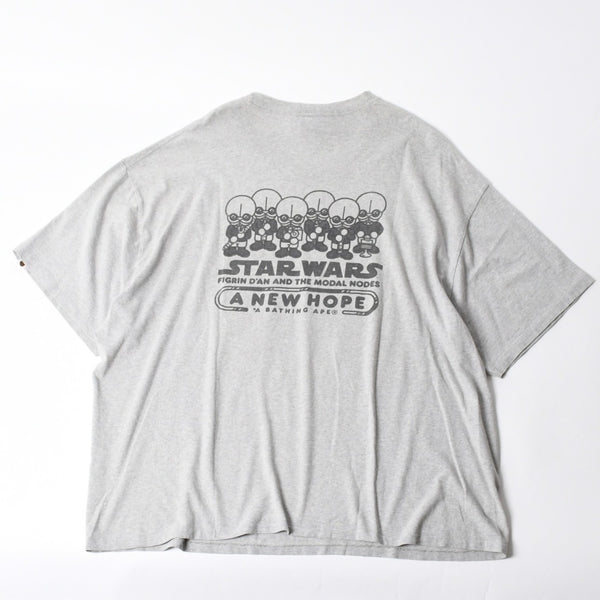 A BATHING APE アベイシングエイプ BAPE ベイプ 半袖 Tシャツ スターウォーズ ベビーマイロ サイズ3XL グレー 美品 中古 4a007385