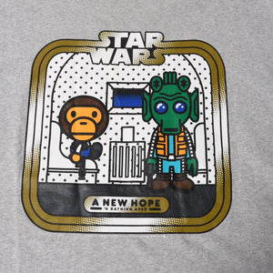 A BATHING APE アベイシングエイプ BAPE ベイプ 半袖 Tシャツ スターウォーズ ベビーマイロ サイズ3XL グレー 美品 中古 4a007385