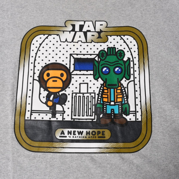 A BATHING APE アベイシングエイプ BAPE ベイプ 半袖 Tシャツ スターウォーズ ベビーマイロ サイズ3XL グレー 美品 中古 4a007385