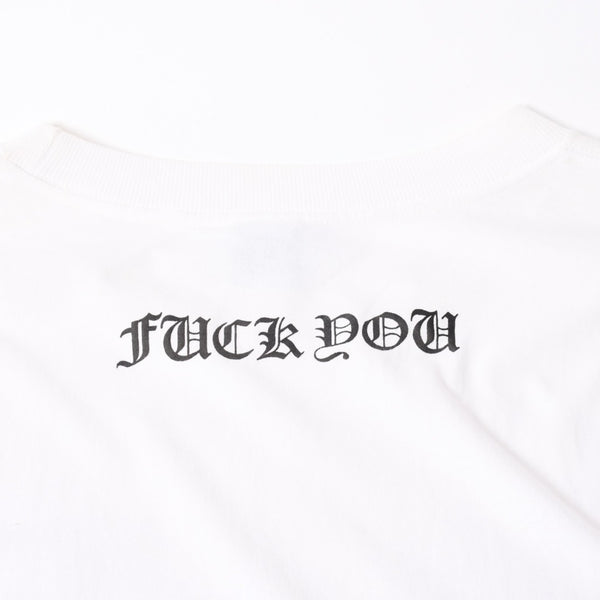 CHROME HEARTS クロムハーツ オールド 長袖Tシャツ サイズXXL FUCK YOU ホースシュー オールドクロス ホワイト 美品 中古 4a007409