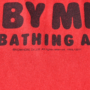 A BATHING APE アベイシングエイプ 半袖Tシャツ bape ベイプ MILO ミロ サイズ3XL レッド 美品 中古 4a007416