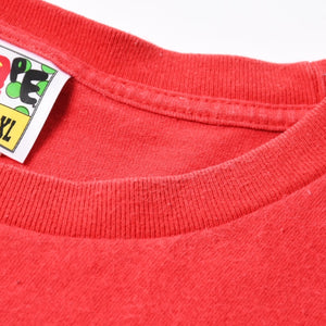 A BATHING APE アベイシングエイプ 半袖Tシャツ bape ベイプ MILO ミロ サイズ3XL レッド 美品 中古 4a007416