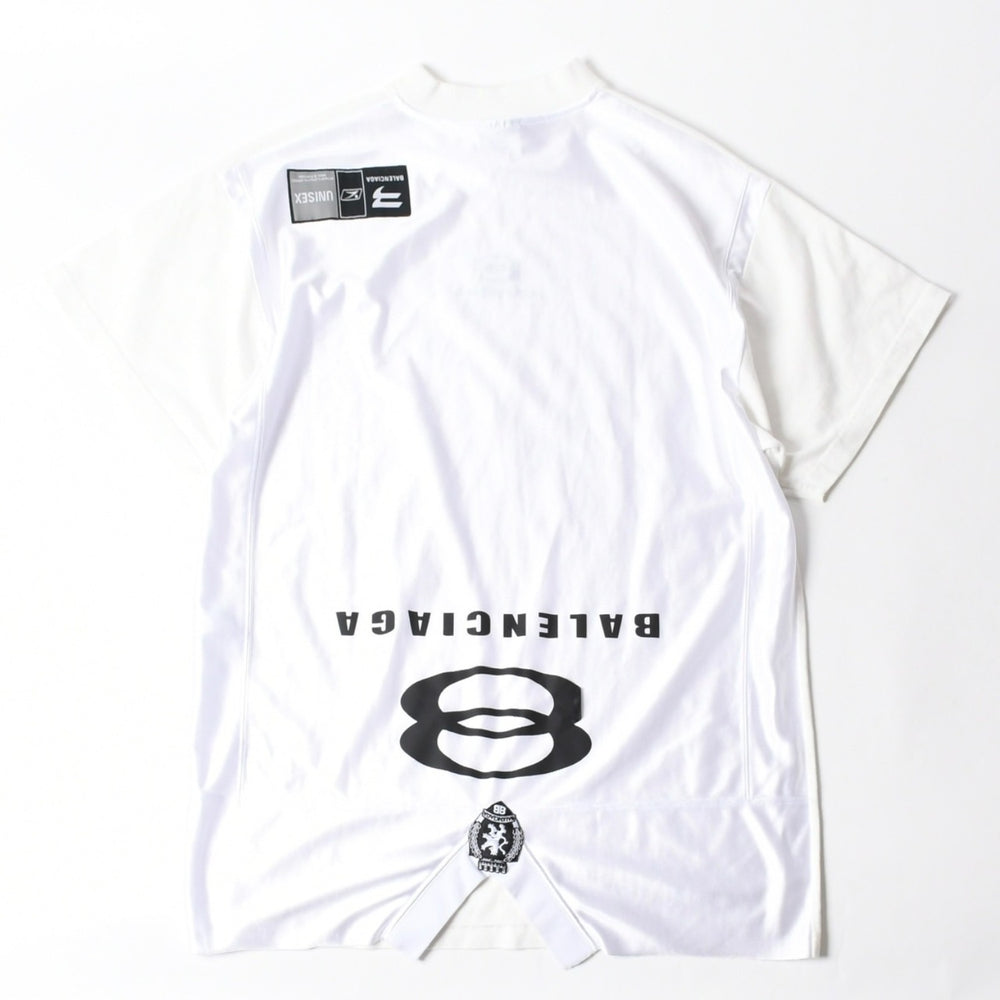 BALENCIAGA バレンシアガ ユニティスポーツ アイコンTシャツ 768068 TPVG9 Lサイズ ホワイト サッカーシャツ ドッキング 美品 中古 4a007337