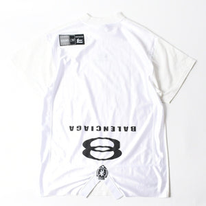 BALENCIAGA バレンシアガ ユニティスポーツ アイコンTシャツ 768068 TPVG9 Lサイズ ホワイト サッカーシャツ ドッキング 美品 中古 4a007337