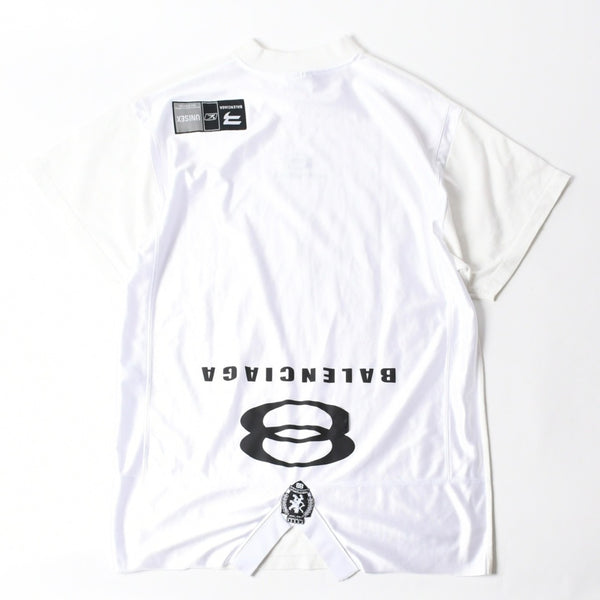 BALENCIAGA バレンシアガ ユニティスポーツ アイコンTシャツ 768068 TPVG9 Lサイズ ホワイト サッカーシャツ ドッキング 美品 中古 4a007337