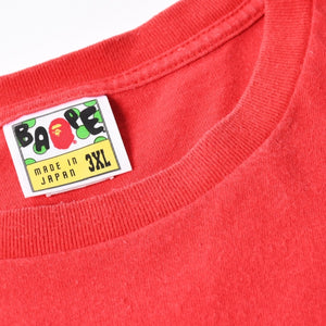 A BATHING APE アベイシングエイプ 半袖Tシャツ bape ベイプ MILO ミロ サイズ3XL レッド 美品 中古 4a007416