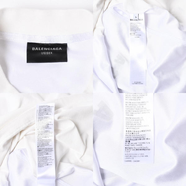BALENCIAGA バレンシアガ ユニティスポーツ アイコンTシャツ 768068 TPVG9 Lサイズ ホワイト サッカーシャツ ドッキング 美品 中古 4a007337
