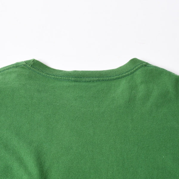 A BATHING APE アベイシングエイプ ロゴグラフィット 半袖Tシャツ 日本製 コットン グリーン マルチカラー サイズ3XL 美品 中古 4a007401