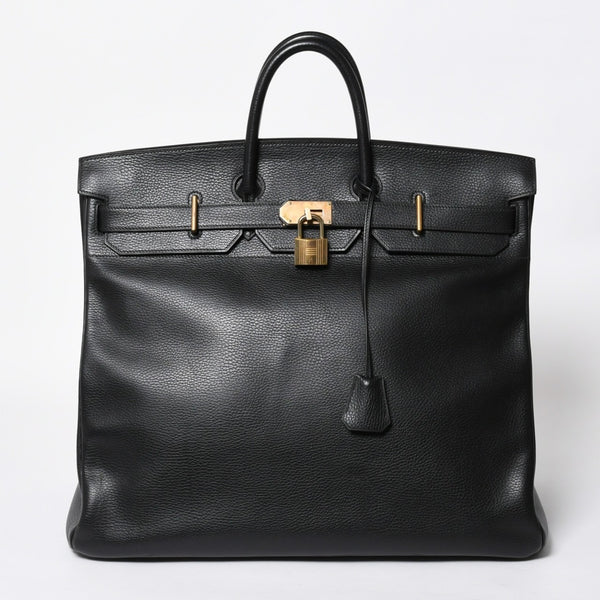 HERMES エルメス オータクロア 50 ハンドバッグ □G刻印 ノワール トゴ 2003年製 内縫い ゴールド金具 美品 中古 4a007433
