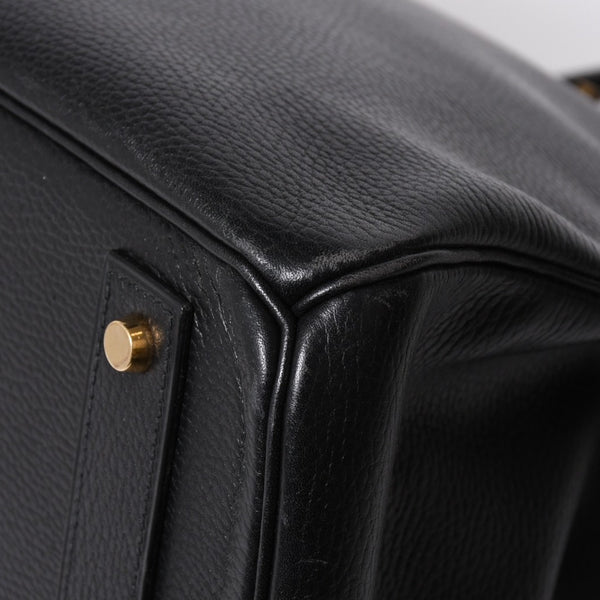 HERMES エルメス オータクロア 50 ハンドバッグ □G刻印 ノワール トゴ 2003年製 内縫い ゴールド金具 美品 中古 4a007433