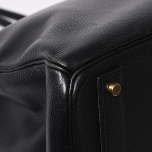 HERMES エルメス オータクロア 50 ハンドバッグ □G刻印 ノワール トゴ 2003年製 内縫い ゴールド金具 美品 中古 4a007433