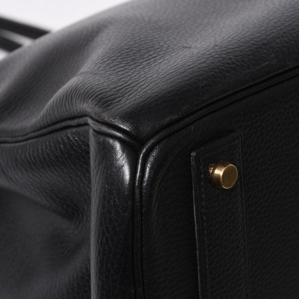 HERMES エルメス オータクロア 50 ハンドバッグ □G刻印 ノワール トゴ 2003年製 内縫い ゴールド金具 美品 中古 4a007433