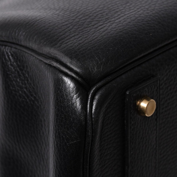 HERMES エルメス オータクロア 50 ハンドバッグ □G刻印 ノワール トゴ 2003年製 内縫い ゴールド金具 美品 中古 4a007433