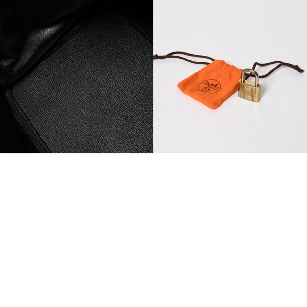 HERMES エルメス オータクロア 50 ハンドバッグ □G刻印 ノワール トゴ 2003年製 内縫い ゴールド金具 美品 中古 4a007433