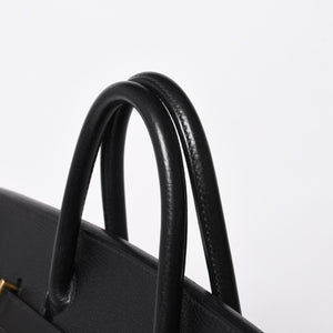 HERMES エルメス オータクロア 50 ハンドバッグ □G刻印 ノワール トゴ 2003年製 内縫い ゴールド金具 美品 中古 4a007433
