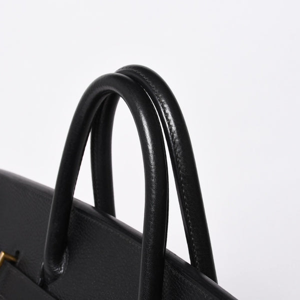 HERMES エルメス オータクロア 50 ハンドバッグ □G刻印 ノワール トゴ 2003年製 内縫い ゴールド金具 美品 中古 4a007433
