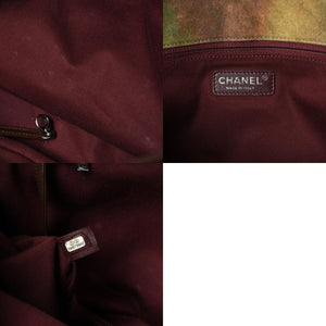 極美品 CHANEL シャネル エンブロイダリー ショルダーバッグ A92790 20番台 グラフィティ ココマーク カーキ マルチカラー 中古 4a007432